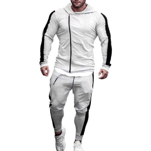 Men Autumn Jacket with Nood Patchwrok Hooded Zipper Closure Slim Coats Boys Long-Sleeve Coat with Inclined Zipper Opening M-XXL