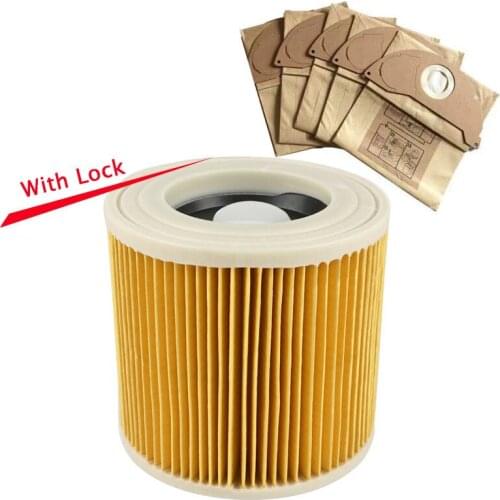 Air Dust Filters Bags for Karcher Vacuum Cleaners Parts Cartridge HEPA Filter WD2250 WD3.200 MV2 MV3 WD3 For Karcher Accessories
