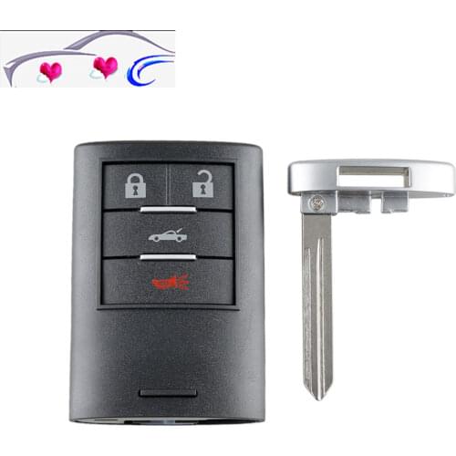 2020 New Shell Case with Small key case 4 button Only forChevrolet Corvette Cadillac Smart Key 4 BTN M3N5WY7777A car key shell