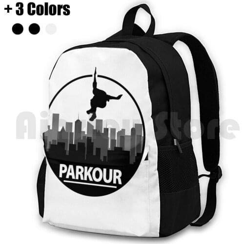 Parkour. Outdoor Hiking Backpack Waterproof Camping Travel Parkour Sports Hobby Idea Leisure Free Running Backflip
