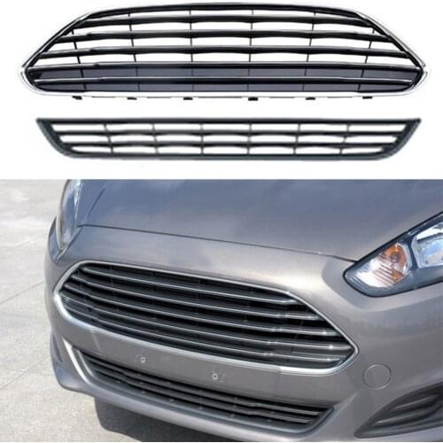 Front Bumper Grill Upper Lower Grille Fit For Ford Fiesta 2013 2014 2015
