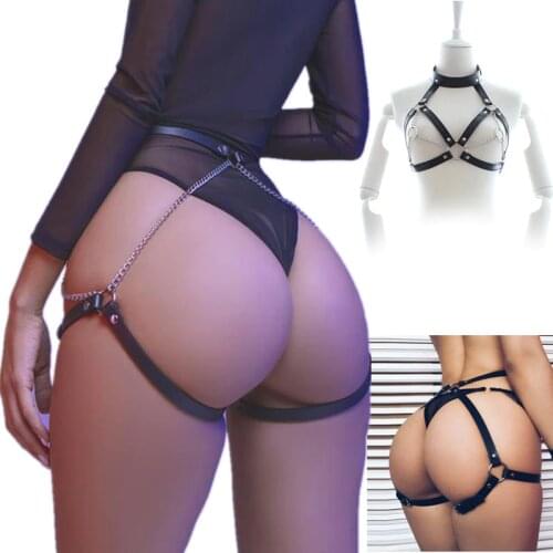 Butt Lifter Bondage Gear Harness Thigh Garters Belt Woman Garter Stocking Belt Gothic Body Sexy Lingerie Hip lift SM Sex toys