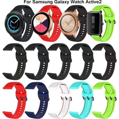 20MM universal strap anti-texture car line strap for Samsung galaxy active2 40 44mm for Huami amazfit GTS 2 2e 2mini New