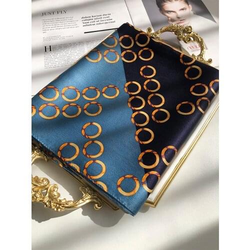 Hangzhou Silk Scarf For Women Printed Crepe Silk Female Spring Shawl Wrap Autumn Winter All March Long Silk Scarf