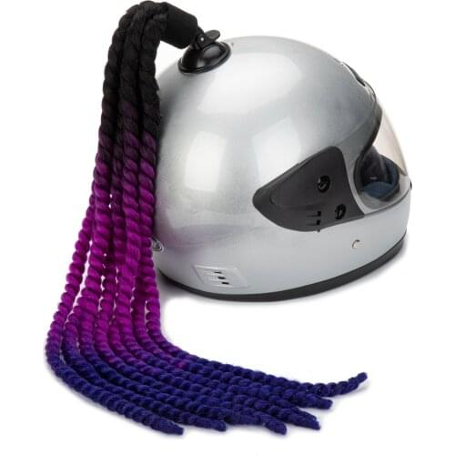 Helmet Hair Ponytail Curly Braids Pigtails Pony Tails for Motorcycle Bike Cycling Bicycle Bikers Skateboarding Scooters Cosplay