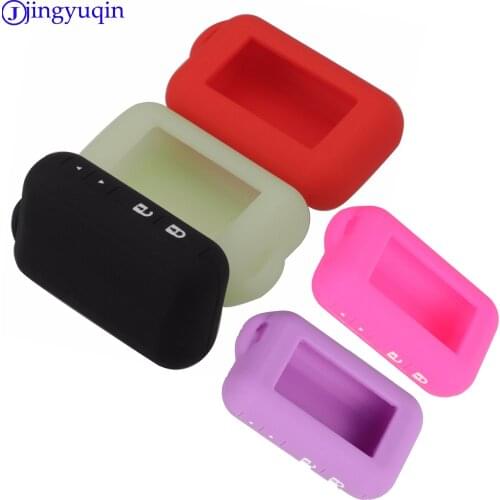 Jingyuqin 10ps 4 Buttons Remote Two Way Car Alarm Silicone Cover Case For Starline E90/E60/E62 Russian LCD Controller