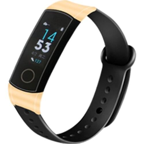 Silicone Wrist Strap Rose Gold Connector Monochrome Replacement Band for Huawei Honor 4 Smart Watch Sport Luxury Bracelet 19May3