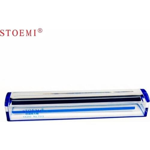Stoemi 8 Inch 5X Blue Raised Domed Bar Magnifier 7513B w/ Reading Tracking Line Optical Tool Bar Magnifying Glass