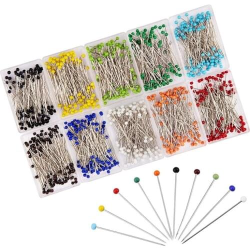 Wedding Dressmaking Pins Fixed Corsage Florists Hand Sewing Accessories Tools 200 Pcs Sewing Pin Round Pearl Head With Box