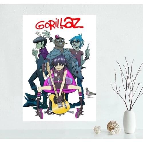 Home Decoration Hd Prints Gorillaz Painting Pictures Wall Artwork Modular Canvas Anime Poster No Framework Bedside Background