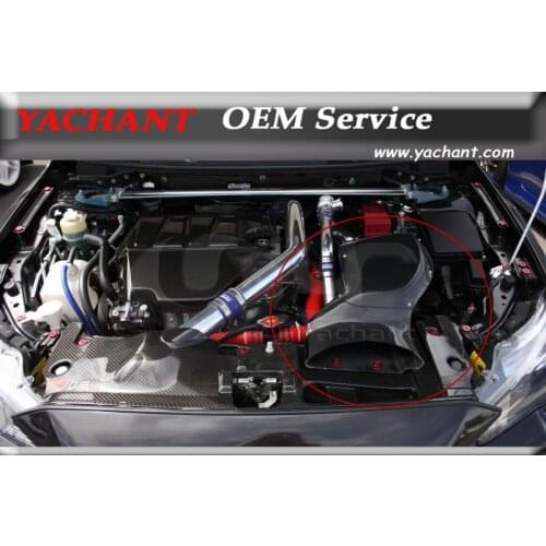 Carbon Fiber Air Intake Box Fit For 08-17 Mitsubishi Lancer Evolution X EVO X EVO 10 H KAISAI Style Air Box w/ Metal Fitting Kit