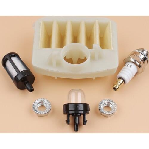 Air Filter Spark Plug Primer Bulb Bar Nuts Kit For HUSQVARNA 340 345 346 XP 350 353 Chainsaw Parts 537024003