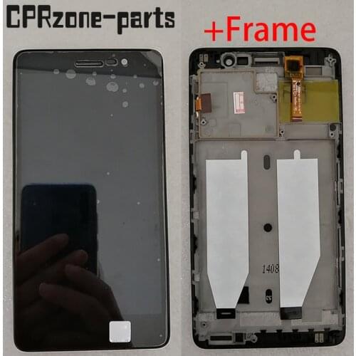 5.3" Black With Frame For Lenovo S860 LCD display with touch screen digitizer sensor assembly free shipping