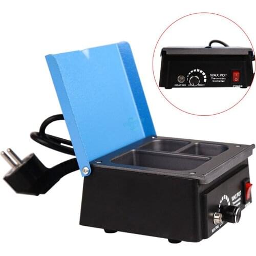 1pcs 3 Well Dental Wax Heater Tri-Slot Paraffin Equipment Analog Melter Wax Heater