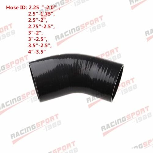 2.25/2.5/3'' To 2/2.5/3/3.5'' 45 Degree Reducer Turbo Silicone Hose Coupler Pipe