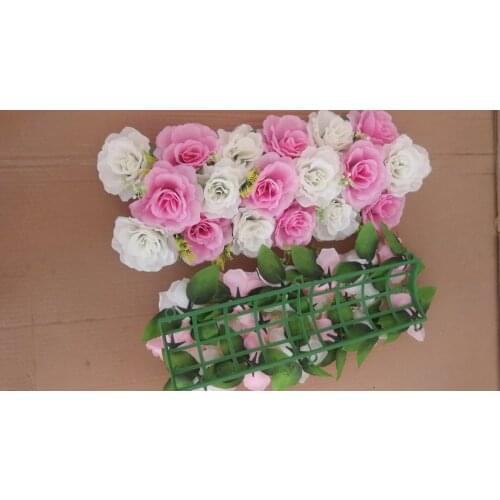 2pc/set 50cm*22cm Artificial Wedding Flower Wall Arrangement Supplies Silk Peonies Flower Row Arch Backdrop Shop Home Decoration