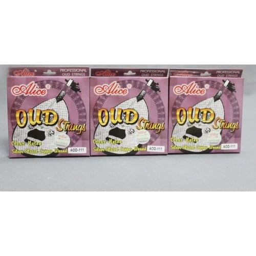 3 Sets AOD-111 Clear Nylon Silver Plated Copper Wound 11-Strings Oud Strings