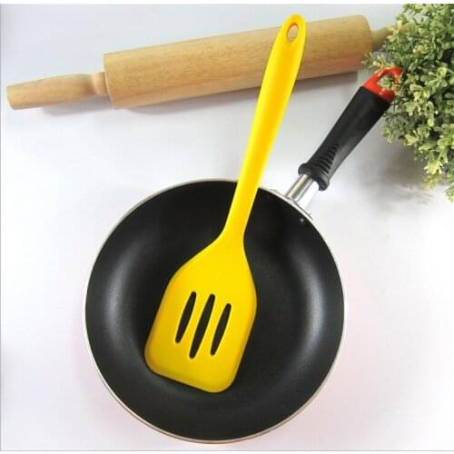 50 pcs food grade Silicone shovel Cooking shovel,3-hole,drain spade Kitchen tools candy colors DHL free shipping