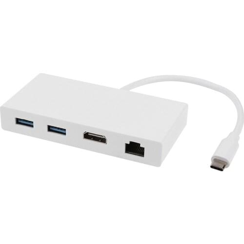 Ethernet Adapter Converter 4 in 1 Type C HUB USB 3.1 to RJ45 4K HDMI Video USB 3.0 Adapter for PC Tablet Splitter