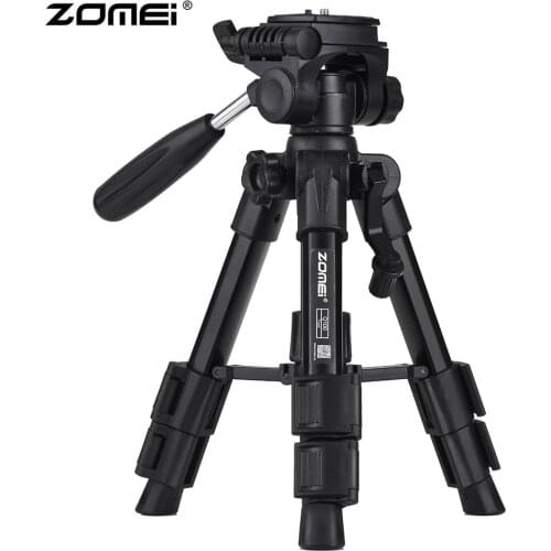 ZOMEI Q100 52cm/20" Lightweight Aluminum Camera Travel Mini Tripod with Quick Release Plate/ Carry Bag for Canon Nikon Sony DSLR