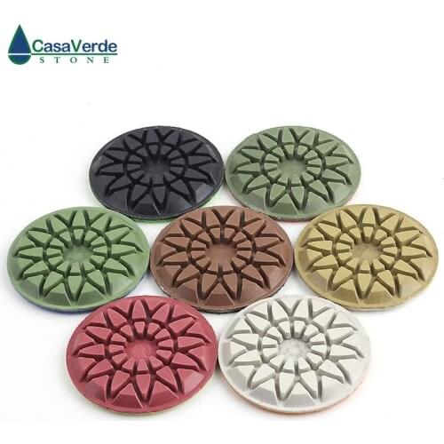 Free shipping 3 inch diamond floor adrasive pads wet polishing for granite concrete marble floor