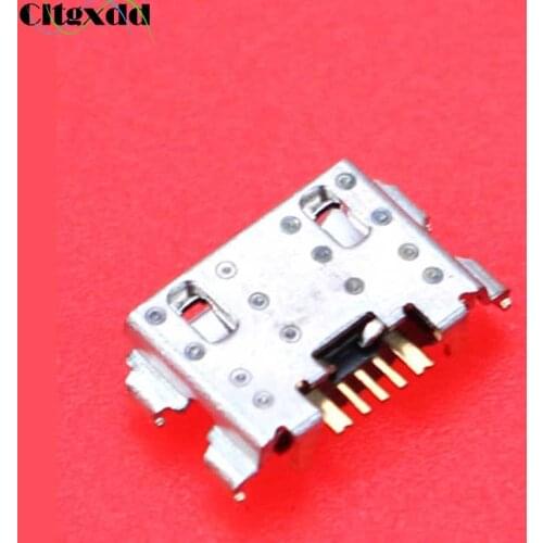 Cltgxdd 100PCS/Lot Micro USB Jack For Xiaomi Redmi 6A 7 / Redmi 6 Pro / Mi Play USB Charging Socket Port Connector Replacement