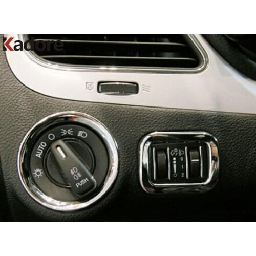 For Dodge Journey Fiat Freemont 2011 2012 2013 2014 Chrome Interior Dashboard Switch Frame Air Vent Cover Trim Car Accessories