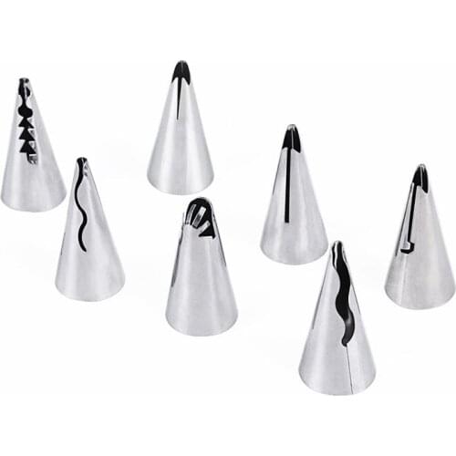 2D Rose Flower Cream Piping Nozzles Large Size Stainless Steel Cupcake Nozzles Baking Decoration Pastry Tools