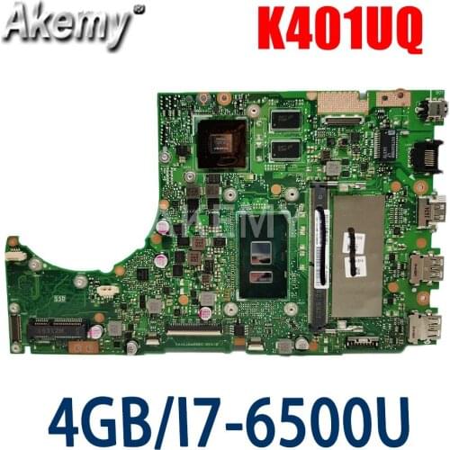 K401UQ MAIN_BD._4G/I7-6500U/AS 940MX/V2G Mainboard For ASUS K401U K401U A401U K401UQ K401UQK Laptop Motherboard 100% Tested