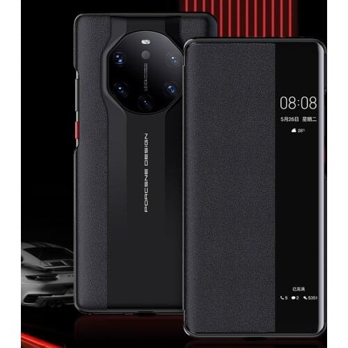 Flip Cover Leather Phone Case For Huawei Mate 40 RS High Quality PU Leather Back Cover For Mate40 RS Smart Sleep Wake Capa Bag