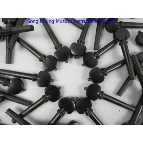 Best 4/4 Violin Fittings 48pcs Natural Ebony pegs,fine workmanship