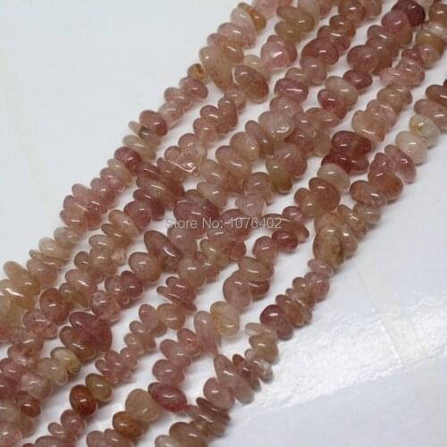 Mini. order is $7! 4-11mm Strawberry Quartz Freeform DIY Loose Beads 34