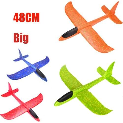 48cm Big Hand Launch Throwing Foam Palne EPP Airplane Model Glider Plane Aircraft Model Outdoor DIY Educational Toy For Children