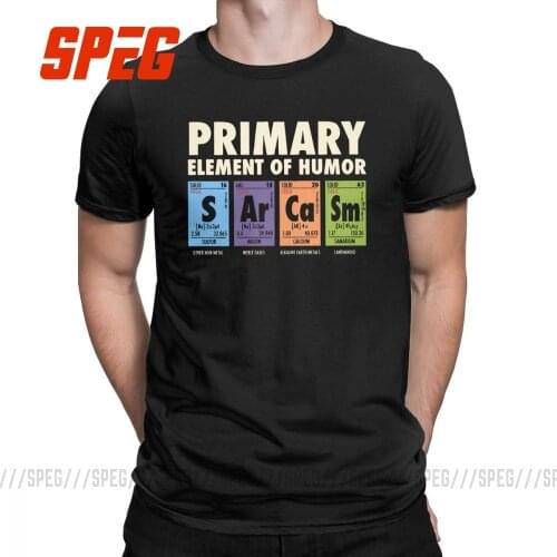 Periodic Table Of Humor Mans Funny T Shirt S Ar Ca Sm Science Sarcasm Primary Elements Chemistry T-Shirt Cotton Tees Plus Size