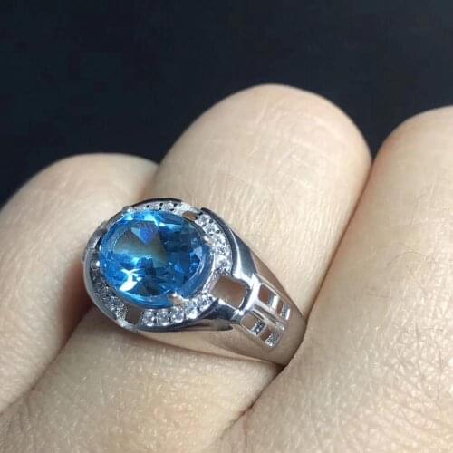 Man Ring Natural And Real Topaz Man Ring Wedding Engagement Topaz Ring Fine Jewelry Wholesale 925 sliver Ring