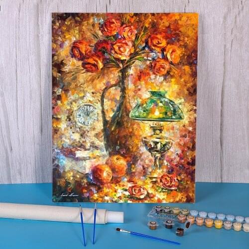 Impersonal Roses Coloring By Numbers Painting Package Oil Paints 40*50 Boards By Numbers New Design For Adults Handicraft