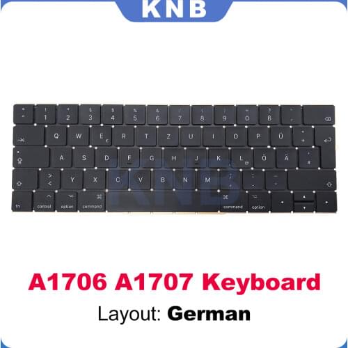 New For Macbook Pro Retina 13" 15" A1706 A1707 Keyboard German DE Germany layout 2016 2017 Year