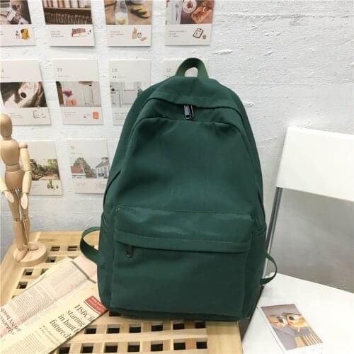 New Backpack Women Backpack Solid Color Women Shoulder Bag Fashion School Bag For Teenage Girl Children School Backpacks Female