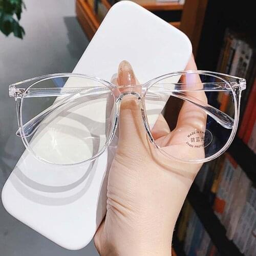 Blue Light Blocking Glasses Anti Eye Strain Fashion Big Frame Glasses For Reading Play Computer PR Sale