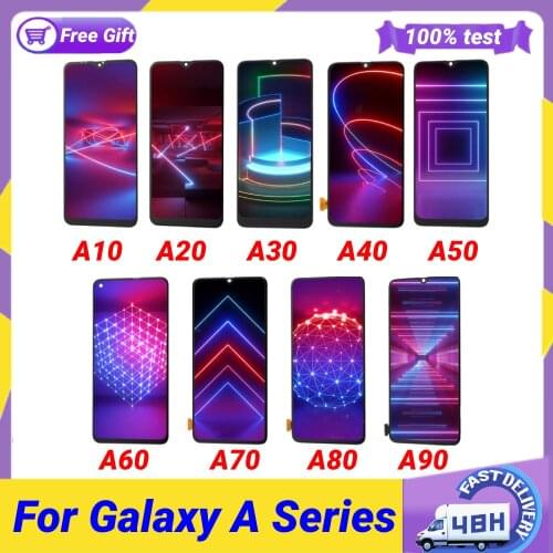 Original LCD For Samsung Galaxy A10 A20 A30 A40 A50 A60 A70 A80 A90 Display A10s A20s A30s Ecran Screen Touch Digitizer Assembly