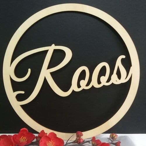 Personalized Acrylic Circle Name Sign, Wooden Name Sign, Custom Wedding Wood Couples Sign decoration, Custom Name Sign