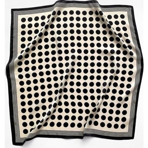 Dot 100% Silk Scarves Women Foulard Head Scarf Ladies Shawl Wrap Female Hijab Poncho beach Kerchief Soft Bandana Lady Pashmina