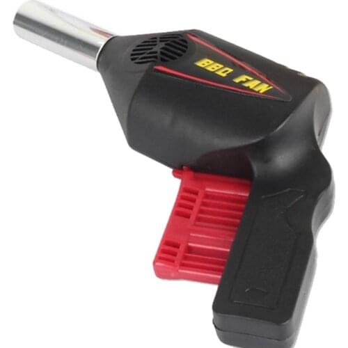 Outdoor Camping Portable Handheld Electric BBQ Fan Air Blower Barbecue Tools Pressing Fire Bellows Portable Gun