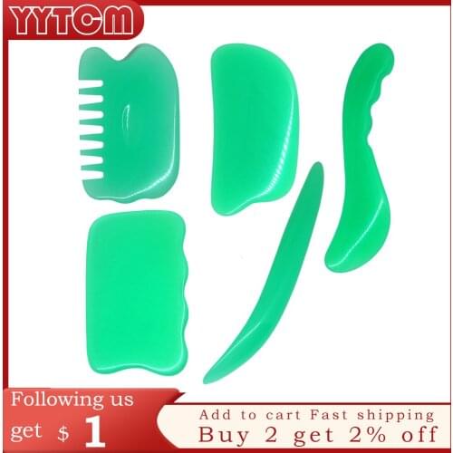 Resin Beeswax guasha Massage Scraping Facial Back Neck Massager Massage Comb Health Relaxed tools