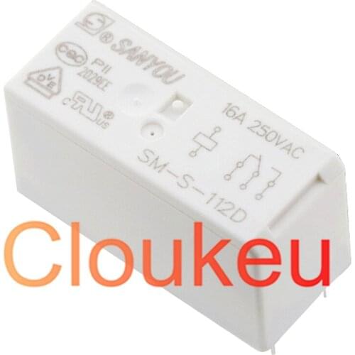 Relay SM-S-105D 112D 124D 5V 12V 24V 16A 8pin 115F
