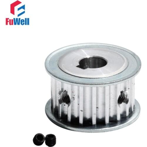 HTD5M Timing Pulley 18T With Keyway 16mm Belt Width Toothed Belt Pulley 8/10/12/12.7/14/15mm Bore 18Teeth 5M Transmission Pulley