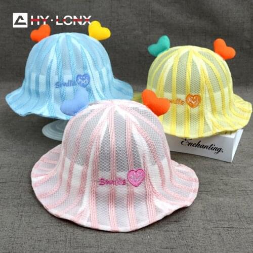 Spring and Autumn Baby Hat New Boy Sun Hat Child Fisherman Hat Korean Breathable Cotton girl Cute Love Bucket Hat