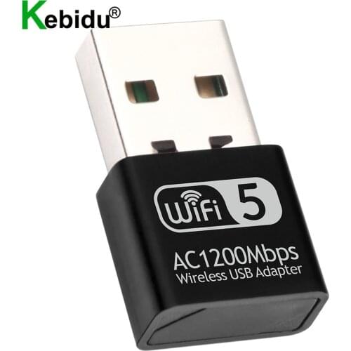 2.4GHz 5GHz USB WiFi Adapter 600Mbps 1200Mbps WiFi Antenna Dual Band 802.11b/n/g/ac Mini Wireless Computer Network Card Receiver