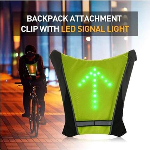 Cycling LED Signal Vest Wireless Security Turn Signal Light Riding Reflective Warning Vests Safety Bike With Remote Controller