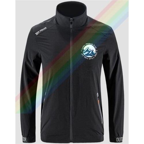 Ro-xy When Oceans Rise My Soul Will Rest Breathable Jacket Outdoor Zippered Comfortable Light Soft Fashion Casual Front Printing